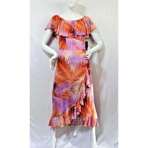 New Bold Elements Womens Sleeveless Multi Fronds Sundress Size Small MSRP $84